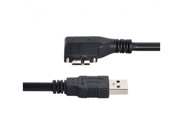 CY 5.0M Dual Screws 90 Degree Right Angled Micro USB Mount to USB3.0 Data Cable for Industrial Camera U3-054-RI-5.0M