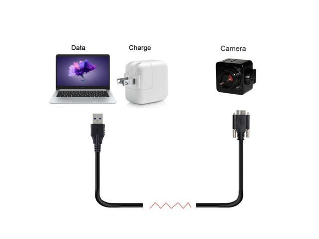 CY 5.0M USB 3.0 A type Cable Male to Micro USB 3.0 B Male with Mount Panel Screws for Hard Disk Mobile Phone U3-106-5.0M