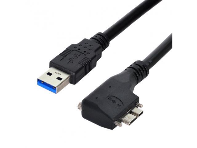 CY 5.0M Dual Screws 90 Degree Right Angled Micro USB Mount to USB3.0 Data Cable for Industrial Camera U3-054-RI-5.0M