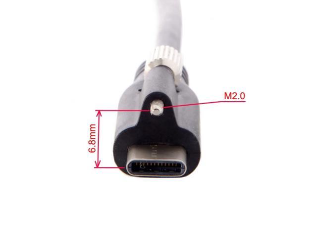 CY USB 3.1 Type-C Locking Connector to Standard USB3.0 Data Cable 1.2m With Panel Mount Screw UC-045-1.2M