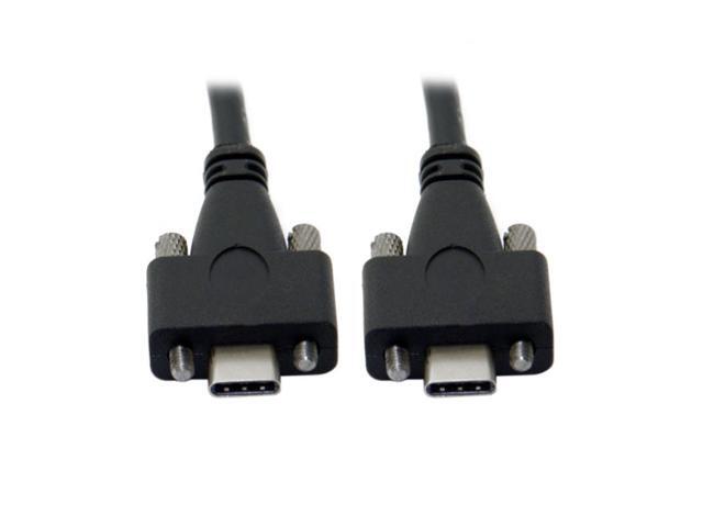 CY USB 3.1 Type-C Dual Screw Locking to Locking USB-C 10Gbps Data Cable 1.2m Panel Mount Type UC-046-1.2M