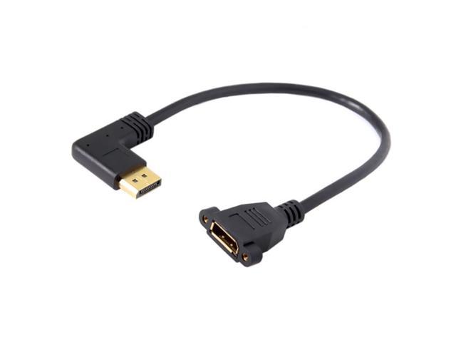 FVH DisplayPort Display Port Male to Female 90 Degree Right Down Angled Extension Cable DP-015-RI