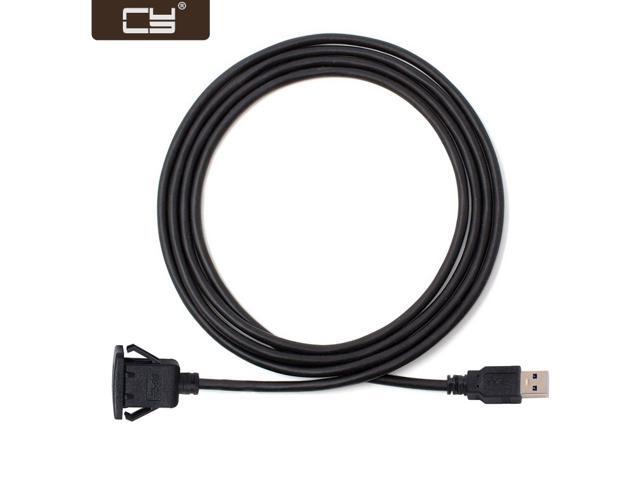 CY 1m Waterproof Single USB 3.0 Extension Latch Mount Car AUX Cable for Dashboard Panel U3-030-1P