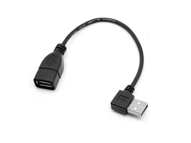 CY 90 Degree Right Angled USB 2.0 A Male to USB Female Extension Cable 20cm U2-002-RI-0.2M