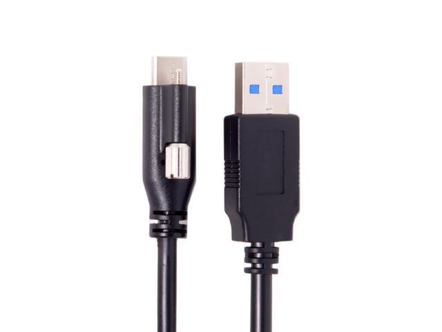 CY USB 3.1 Type-C Locking Connector to Standard USB3.0 Data Cable 1.2m With Panel Mount Screw UC-045-1.2M