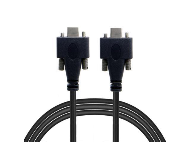 CY USB 3.1 Type-C Dual Screw Locking to Locking USB-C 10Gbps Data Cable 1.2m Panel Mount Type UC-046-1.2M