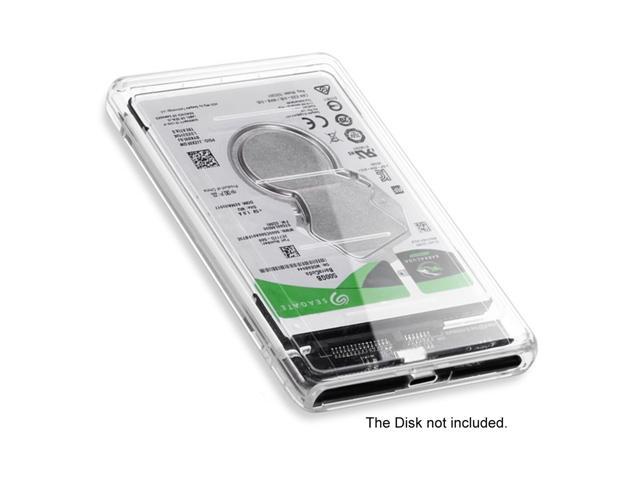 CY USB-C Type-C to 2.5 Inch SATA SSD HDD External Enclosure Transparent for Laptop & PC