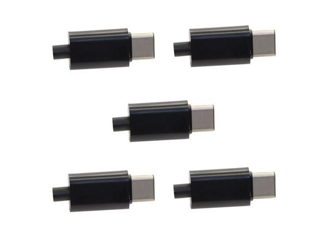 CY 5set DIY 24pin USB 3.1 Type C USB-C Male Plug Connector SMT type with Black Housing Cover UC-350-BK-5pcs