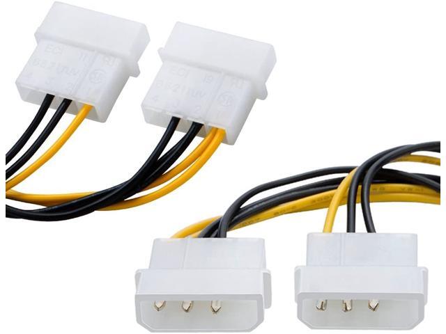 Molex to PCIe Power Cable,CableCreation 2-Pack Dual 4 Pin Molex to 8-Pin PCIe Power Cable for ASUS, NVIDIA, AMD, EVGA GeForce,Gigabyte, Sapphire...