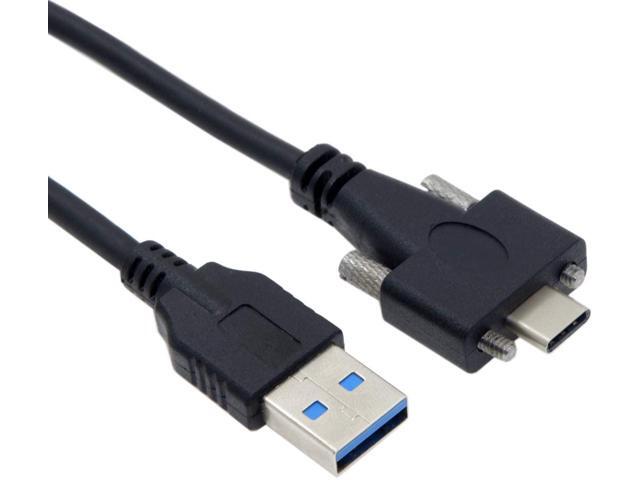 Cy Usb Panel Mount Cable Usb C To Usb Data Cable Usb 3.1 Type-C Dual Screw Locking To Standard Usb3.0 Data Cable