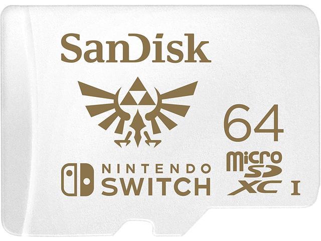 SanDisk 64GB microSDXC UHS-I for Nintendo Switch, Speed Up to 100MB/s (SDSQXAT-064G-GNCZN)