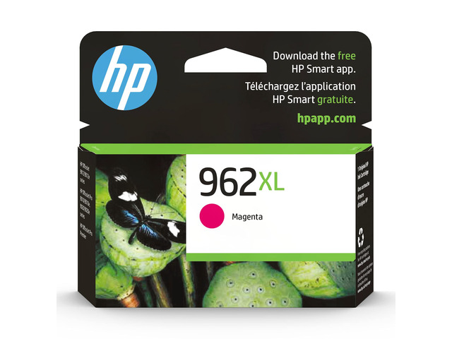 962XL Magenta High-Yield Ink Cartridge Works with OfficeJet 9010, Pro 9010, 9020 Eligible for Instant Ink 3JA01AN