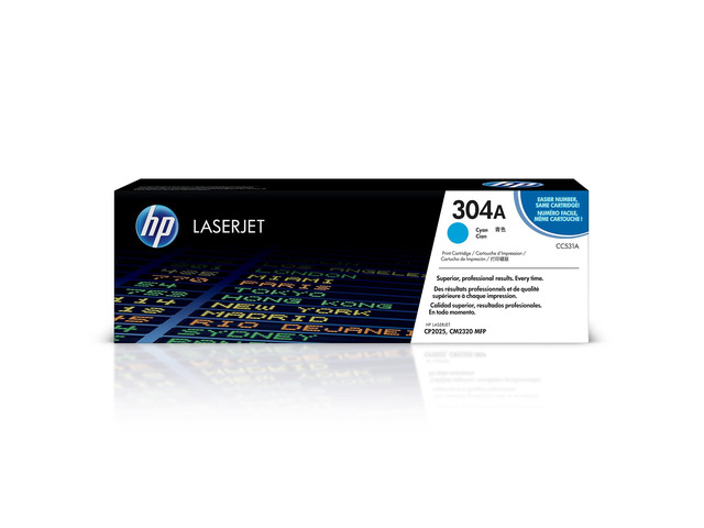 304A Cyan Toner Cartridge Works Color LaserJet CM2320 MFP, Color LaserJet CP2025 Series CC531A