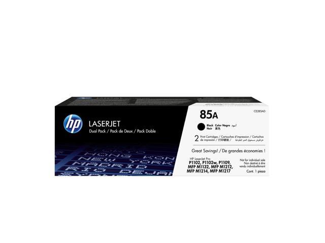 85A Black Toner Cartridges (2-Pack) Works LaserJet Pro P1102, P1109 Series, LaserJet Pro MFP M1212, M1217 Series CE285AD