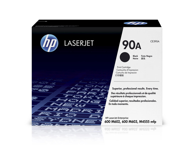 90A Black Toner Cartridge Works LaserJet Enterprise 600 M602, M603 Series, LaserJet Enterprise M4555 MFP Series CE390A