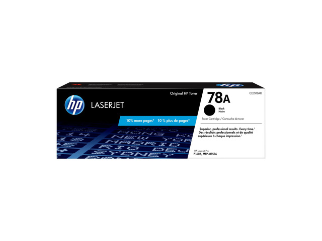 78A Black Toner Cartridge Works LaserJet Pro P1566, P1606 Series, LaserJet Pro MFP M1536 Series CE278A