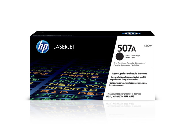 507A Black Toner Cartridge Works LaserJet Enterprise 500 Color M551, MFP M575, LaserJet Pro 500 Color MFP M570 Series CE400A