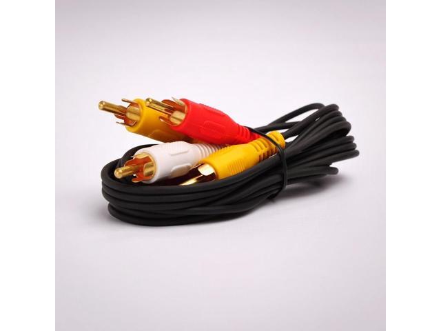 FireFold 3ft Composite Cable RCA Audio/Video Cable - Gold Plated Copper Braid Shielded Cable - Audio Video RCA Stereo Cable (3 Foot, 0.91 Meter)