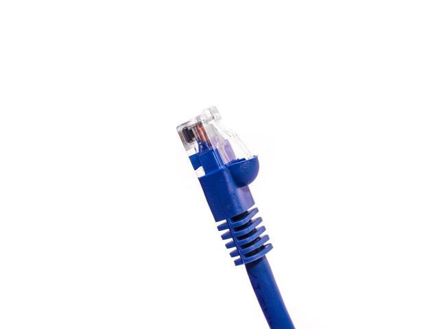 FireFold Cat6 Ethernet Patch Cable Blue 50ft, 550MHZ UTP 24 AWG Bare Copper Molded Snagless Half-Moon Boot Network Patch Cable with Connector -...