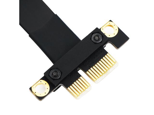 BQZYX Pci-e Extension Cable PCI Express 36PIN 1X Extender Extension Cable with Gold-Plated Connector, Pci-e 1x Riser pcie Extender (90 Degree 20cm...