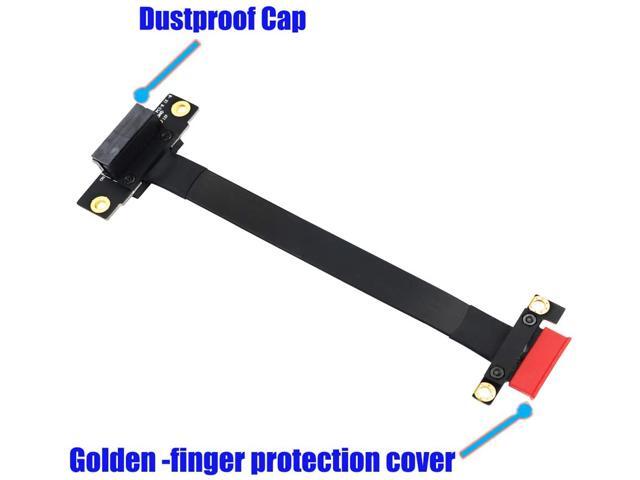 BQZYX Pci-e Extension Cable PCI Express 36PIN 1X Extender Extension Cable with Gold-Plated Connector, Pci-e 1x Riser pcie Extender (90 Degree 20cm...