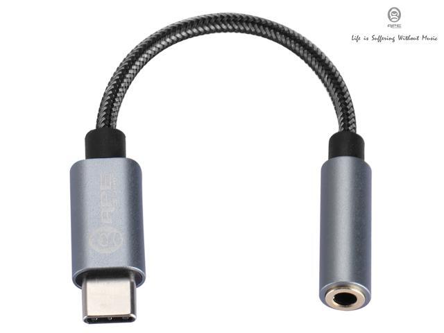 ApeSonic Pebble: USB C (Type C) Audio Adaptor, ALC4050 High Resolution DAC, to 3.5mm AUX, 32bit 384kHz Hi Res, Class G Amp, Aluminum Casing,...