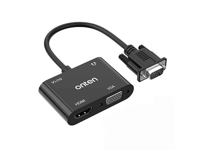 VGA to HDMI VGA Adapter VGA Splitter 1 VGA in HDMI VGA 2 Out VGA HDMI Interface Display at The Same time VGA to HDMI VGA Adapter for Computer...