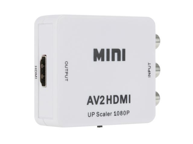 RCA AV to HDMI Converter Adapter Composite AV2HDMI Converter 1080P HDTV DVD (White)