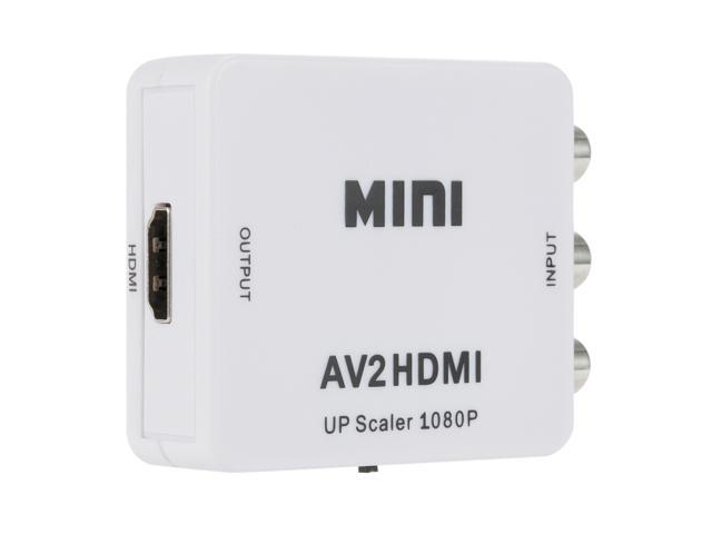 RCA AV to HDMI Converter Adapter Composite AV2HDMI Converter 1080P HDTV DVD (White)