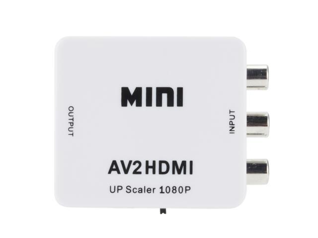 RCA AV to HDMI Converter Adapter Composite AV2HDMI Converter 1080P HDTV DVD (White)