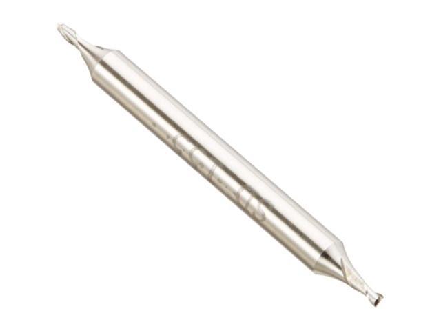 Drill America DWCT Series High-Speed Steel End Mill, Polished Finish, 2 Flute, Square End, 9/32' Cutting Length, 3/32' Cutting Diameter, 2-5/8'...