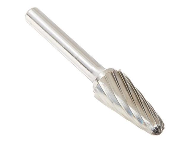 Drill America DUL Series Solid Carbide Miniature Bur, Double Cut, SL53 Cone, 1/8' Shank, 3/16' Head Diameter, 1/2' Cutting Length (Pack of 1)