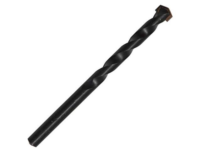 Drill America DAM Series Carbide-Tipped Masonry Drill Bit, Black Oxide Finish, 1/2' Round Shank, Spiral Flute, 118 Degrees Conventional Point, 3/4'...