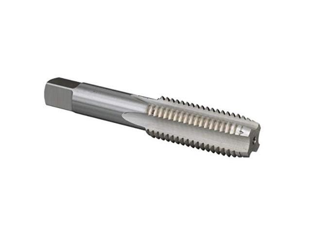 Drill America DWTST1/4-24P Qualtech High-Speed Steel Right Hand Threading Tap, Uncoated (Bright) Finish, Round with Square End Shank, Plug Chamfer,...
