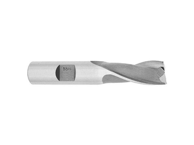 Drill America DWCTXL Series Cobalt Steel End Mill, Polished Finish, 2 Flute, Square End, 13/16' Cutting Length, 7/16' Cutting Diameter, 2-1/2'...