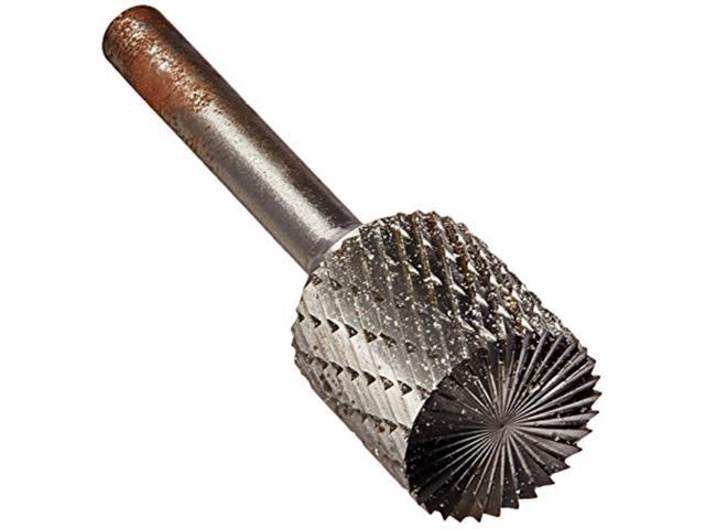 Drill America DUL Series Solid Carbide Bur, Double Cut, SB16 Cylindrical - End Cut, 1/4' Shank, 3/4' Head Diameter, 3/4' Cutting Length (Pack of 1)