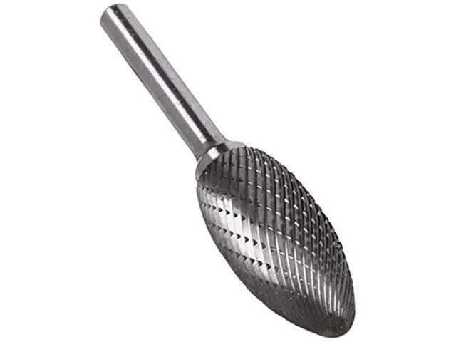 Drill America DUL Series Solid Carbide Bur, Double Cut, SH7 Flame, 1/4' Shank, 3/4' Head Diameter, 1-5/8' Cutting Length (Pack of 1)