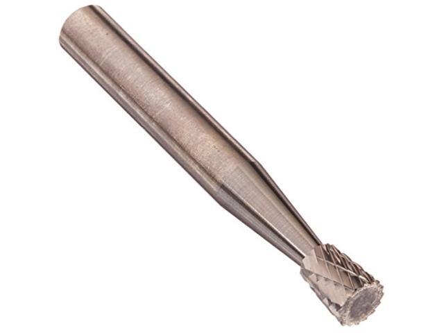 Drill America DUL Series Solid Carbide Bur, Double Cut, SN1 Inverted Cone, 1/4' Shank, 1/4' Head Diameter, 5/16' Cutting Length (Pack of 1)