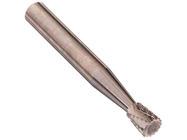 Drill America DUL Series Solid Carbide Bur, Double Cut, SN6 Inverted Cone, 1/4' Shank, 5/8' Head Diameter, 3/4' Cutting Length (Pack of 1)