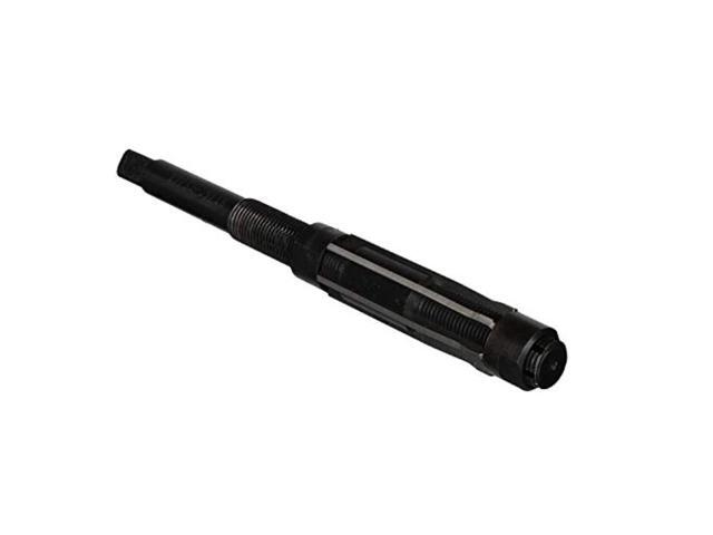 Drill America DWRRADJ Series Qualtech High-Speed Steel Adjustable Hand Reamer, Straight Flute, Round with Square End Shank, Black Oxide Finish, 4/A...