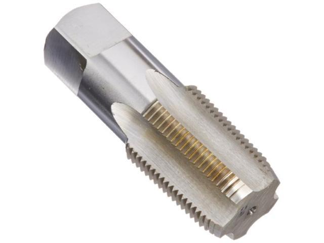Drill America DWT Series Qualtech High-Speed Steel Pipe Tap, Uncoated (Bright) Finish, Round with Square End Shank, 1'-11-1/2 NPT (Pack of 1)