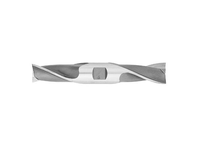 Drill America DWCT Series High-Speed Steel End Mill, Polished Finish, 2 Flute, Square End, 1-5/16' Cutting Length, 11/16' Cutting Diameter, 5'...