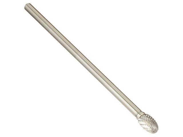 Drill America DUL Series Solid Carbide Bur, Double Cut, SE5 Oval, 1/4' Shank, 1/2' Head Diameter, 7/8' Cutting Length, 6' Overall Length (Pack of 1)