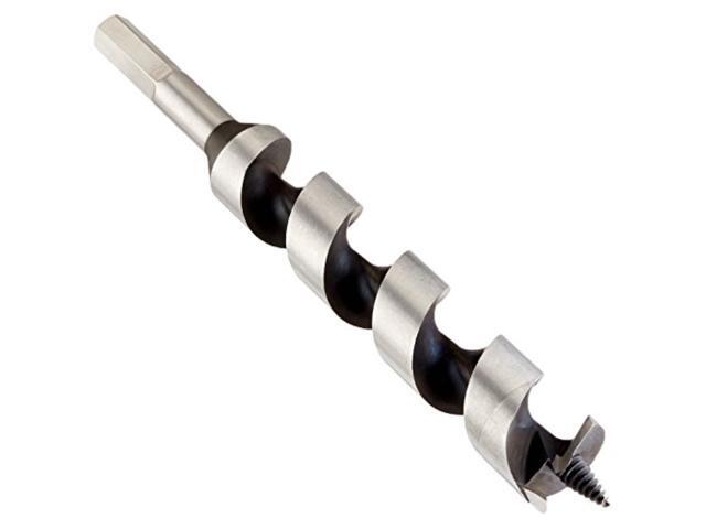 Drill America DMS73-0016 Carbon Steel Auger Bit, Polished Finish, Spiral Flute, 1-3/8' Size, 7' Length (Pack of 1)