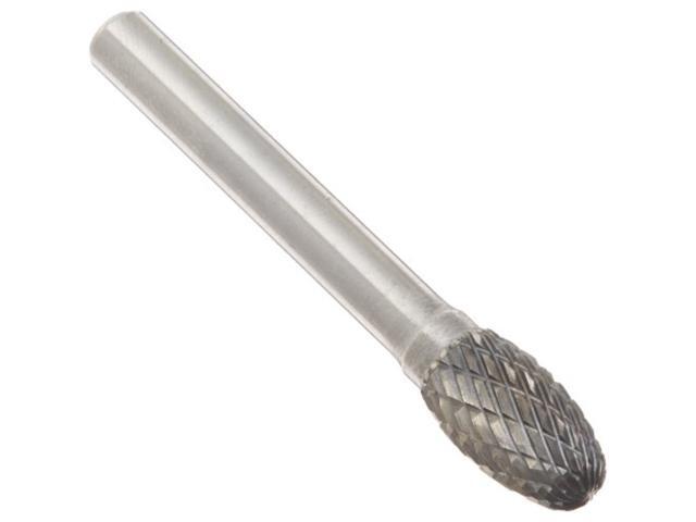 Drill America DUL Series Solid Carbide Bur, Double Cut, SE3 Oval, 1/4' Shank, 3/8' Head Diameter, 5/8' Cutting Length (Pack of 1)