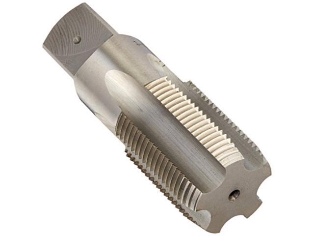 Drill America DWT64116 Qualtech High-Speed Steel Pipe Tap, Uncoated (Bright) Finish, Round with Square End Shank, 1/8'-27 NPS