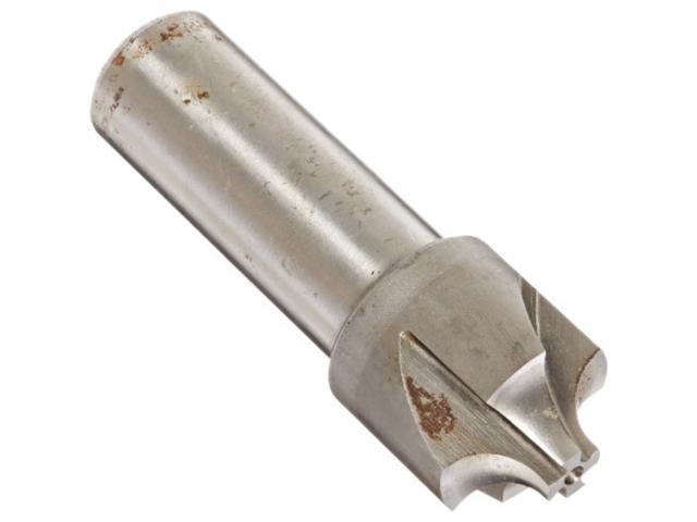 Drill America DWCC Series High-Speed Steel End Mill, Polished Finish, Corner Rounding, 3/4' Cutting Length, 3/16' Cutting Diameter, 3-1/8' Length,...