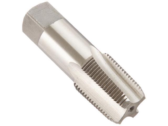 Drill America DWTPT Series Qualtech Carbon Steel Pipe Tap, Uncoated (Bright) Finish, Round with Square End Shank, 3/4'-14 NPT (Pack of 1)