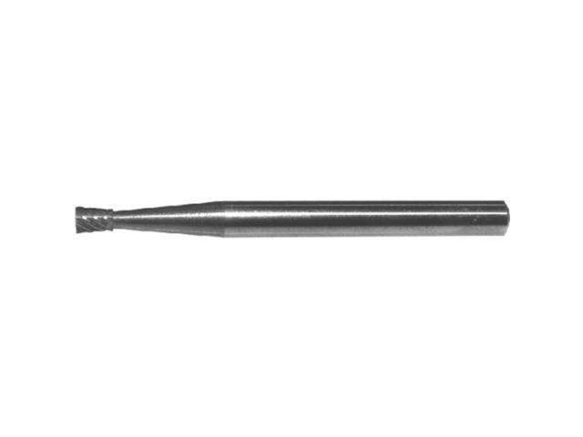 Drill America DUL Series Solid Carbide Miniature Bur, Double Cut, SN51 Inverted Cone, 1/8' Shank, 1/4' Head Diameter, 1/4' Cutting Length (Pack of 1)