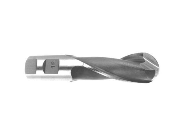 Drill America DWCT Series High-Speed Steel End Mill, Polished Finish, 2 Flute, Ball End, 2' Cutting Length, 7/8' Cutting Diameter, 4-5/16' Length,...
